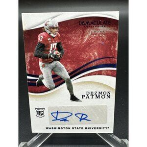 2020 Immaculate Collegiate Blue Auto Dezmon Patmon #63 Rookie RC Autograph /25